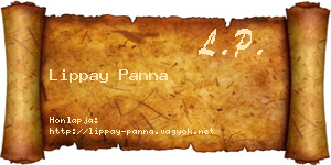 Lippay Panna névjegykártya